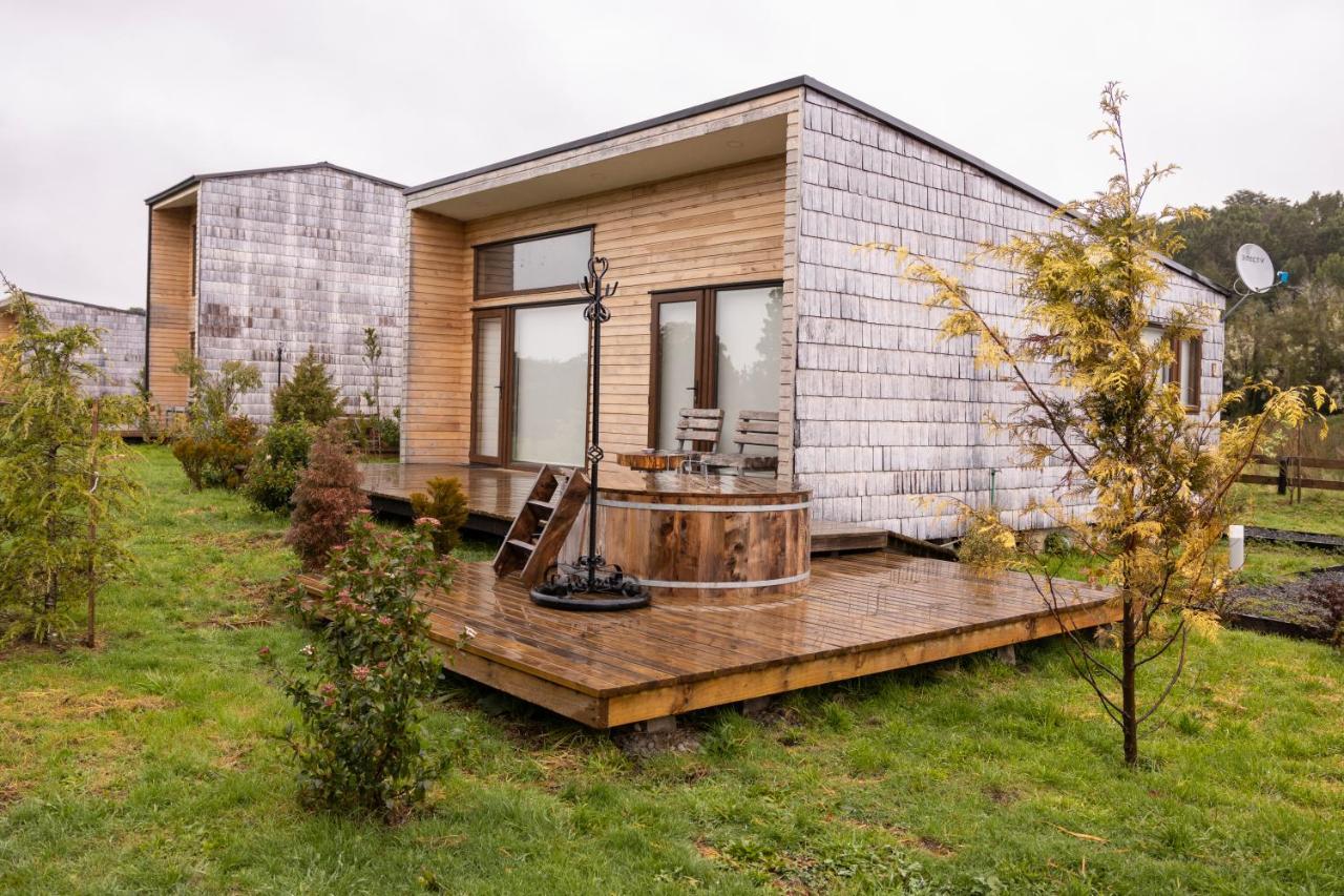 צ'ונצ'י Cabanas Arrayanes De Huillinco En Chiloe מראה חיצוני תמונה